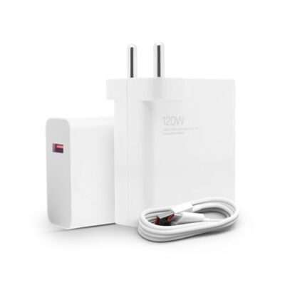 Mi Xiaomi Original 120W Hyper Charge Adapter with 6A Cable – Fast Charging for Mobile, Laptop & MacBook with 20 Safety certifications | Universal Compatibility | Efficient Power Delivery (White