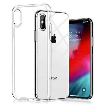 SILICON  iPhone Xs Max Clear Case | Soft Flexible Slim-Fit | Full Body 360 Protection Shock Proof TPU Back Cover (Transparent)