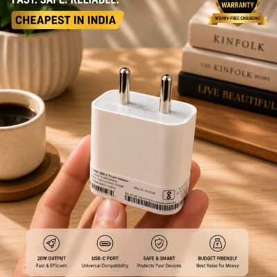 Original Metacrow Iphone dock Type C 20w Charger for iPhone 14/14 Plus/ 14 Pro/ 14 Pro Max, iPhone 13/13 Pro/13 Pro Max/13 Mini, 12/12 Mini/ 12 Pro Max, iPhone 11 Series with PD 3.0 (White)